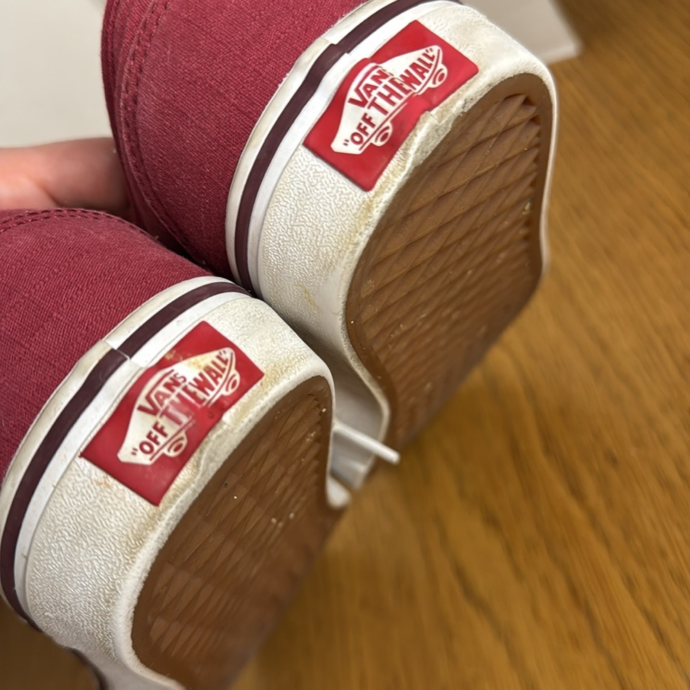 VANS Men's Atwood Sneakers Oxblood Burgundy White Rip Stop Fabric Skate Size 7.5 - Picture 9 of 13